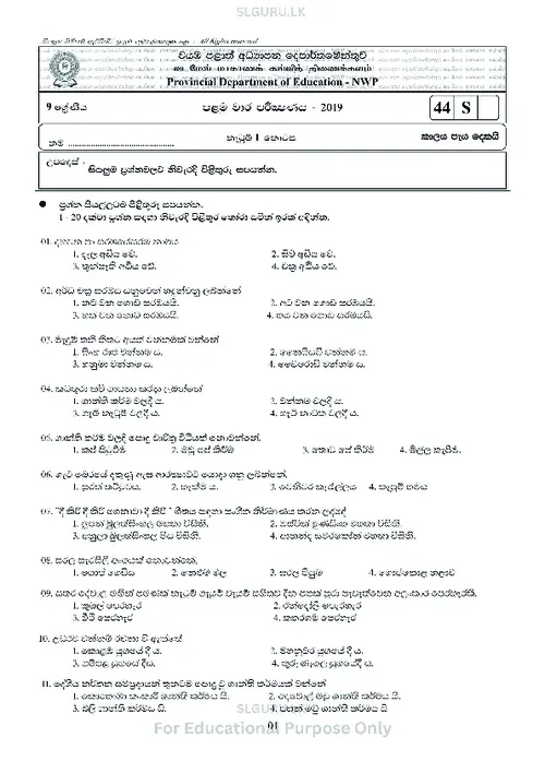 Grade 9 Dancing First Term 2019 North Western Province (SM) thumbnail